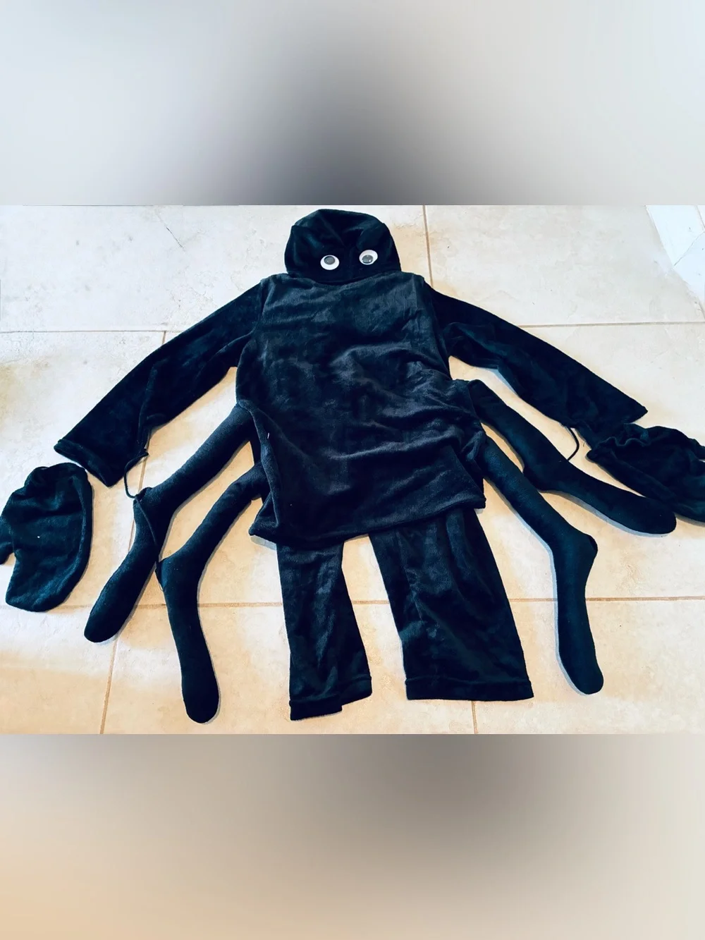 Kids Halloween Black Spider Costume Set